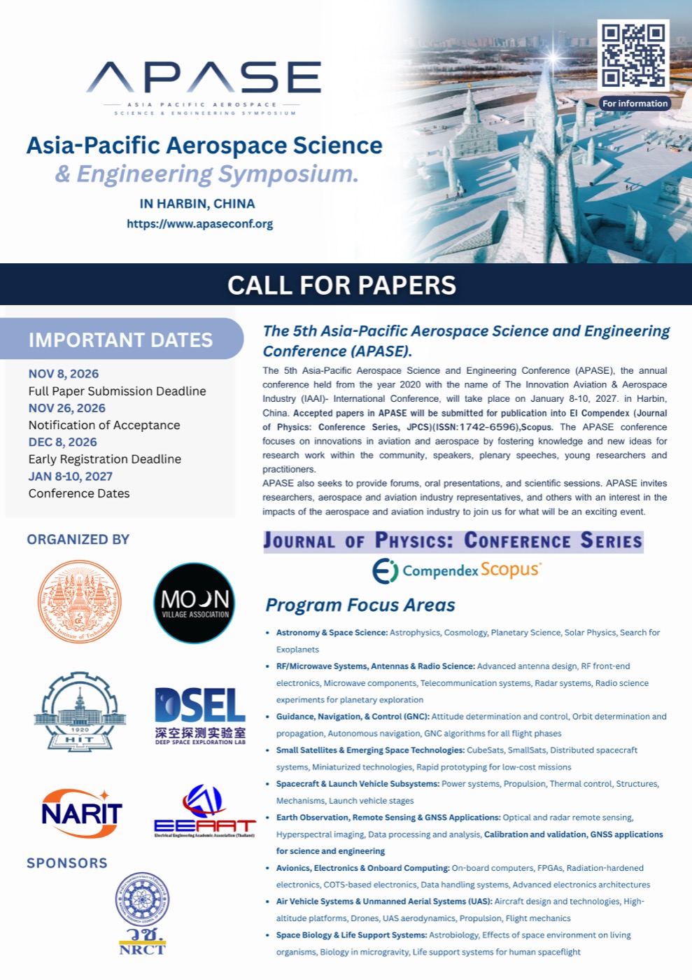 APASE 2027 Call for Papers poster